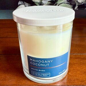NEW MAHOGANY COCONUT  Single Wick Candle 8oz Bath & Body Works